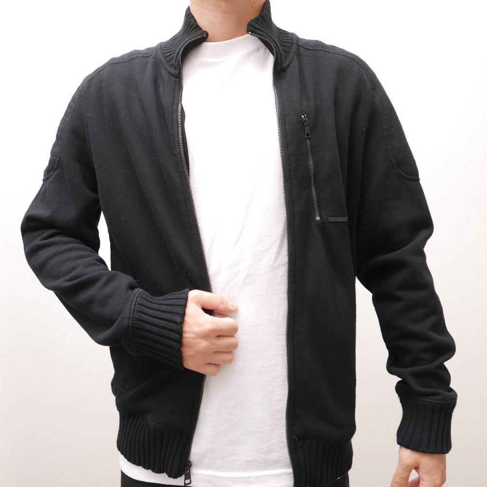 Calvin Klein Black Zip up Sweater Size Small